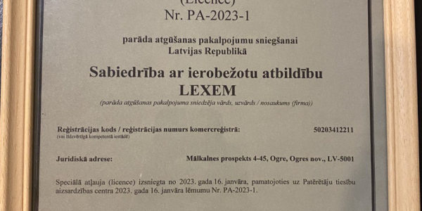Parāda atgūšanas pakalpojuma sniegšanas licence